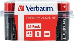 Pilas alcalinas AA 1,5 V VERBATIM, 24 uds.