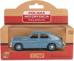 Modelo de coche Warszawa M20 – sedán retro metálico a escala