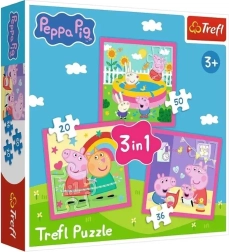 Puzzle 3 en 1 Peppa Pig y sus amigos