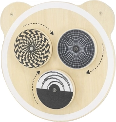 Tablero de pared de madera con puntos giratorios