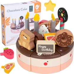 Tarta de cumpleaños de madera para cortar 19 piezas