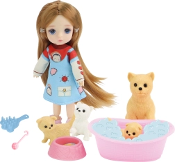 Muñeca con perritos