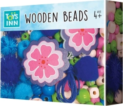 Cuentas de madera pequeñas azules – set creativo para fabricar joyas