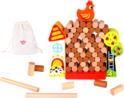 Tooky Toy Juego de madera Que Caiga la Gallina Granja