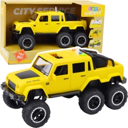 Coche todoterreno Pickup con efectos de luz y sonido por fricción 6x6