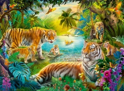 Puzzle Ravensburger Oasis de tigres 500 piezas