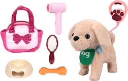 Perro de peluche interactivo con correa 25 cm