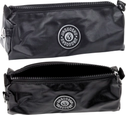 Estuche escolar negro de un compartimento 21,5 cm