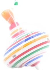 Peonza metálica de colores de 13,5 cm