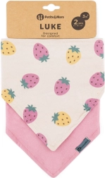 Petite&Mars bandana babero Luke 2 uds beige kiwis & verde bruma