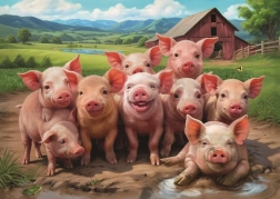 Puzzle RAVENSBURGER Cerditos 500 piezas