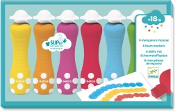 Djeco pinturas de espuma con aplicador de esponja para niños