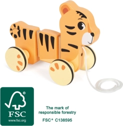 Juguete de arrastre de madera tigre small foot