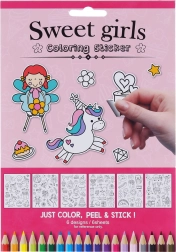 Pegatinas para colorear para chicas