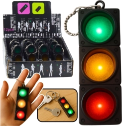 Llavero semáforo con luces intermitentes – colgante educativo para llaves