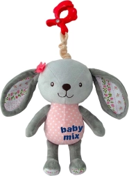 Conejito de peluche con caja de música y clip BABY MIX