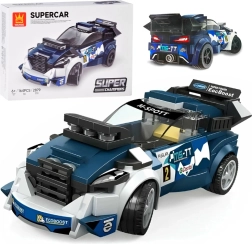 Kit de construcción técnica coche deportivo azul 164 piezas con pegatinas