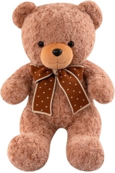Osito de peluche con lazo de lunares 45 cm