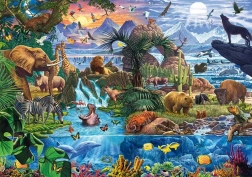 Puzzle Schmidt Panorama del mundo de los animales 1500 piezas