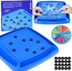 Juego estratégico magnético con canicas y rueda de la fortuna para la familia