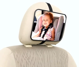 Espejo retrovisor infantil para coche en reposacabezas, ajustable 18,8 × 13,5 cm