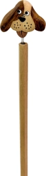 Lápiz de madera con cabeza de perro