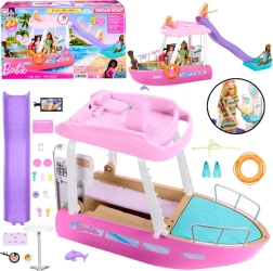 Barbie lancha motora de lujo con transformación y accesorios