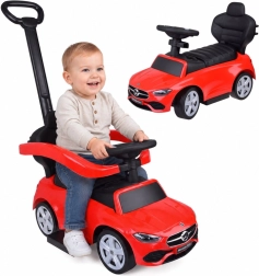 Correpasillos infantil Mercedes y cochecito empujable 2 en 1 rojo