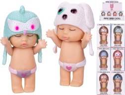 Muñeca bebé de 8 cm con gorrito de animal, 12 variantes