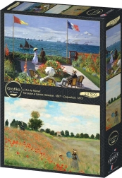 Puzzle Jardín en Sainte Adresse y Campo de amapolas silvestres 2x500 piezas
