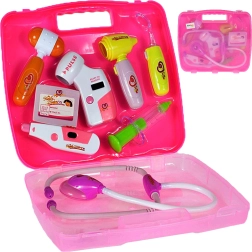 Juego de médico rosa en maletín para niños