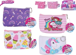 Glamour cartera infantil con cremallera 13 × 9 cm