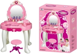Tocador Glamour con espejo iluminado y secador de pelo a pilas