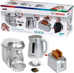 Set de desayuno BOSCH mini: cafetera infantil, tostadora y hervidor con sonidos 3+