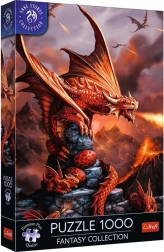 Puzzle TREFL premium plus fantasy: dragón de fuego 1000 piezas