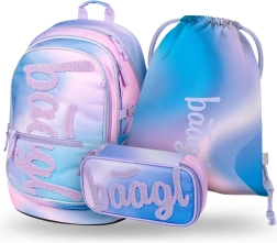 Set BAAGL Core Sky: Mochila, Estuche y Bolsa para escolares