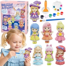 Woopie set creativo para moldes de yeso y pintura DIY – princesas y muñecas