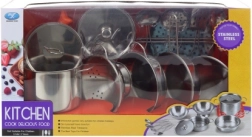 Juego de utensilios de cocina infantil de acero inoxidable