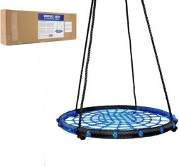 Columpio circular con red de cuerda de 80 cm – Azul