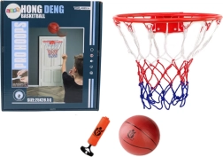 Juego de baloncesto con aro, balón y bomba