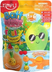 Zimpli Kids bomba efervescente de baño Fruta con juguete