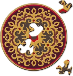 Puzzle redondo Curiosi Picoli Rosa 33 piezas