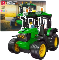 Set de construcción de tractor – modelo verde y negro, 304 piezas