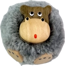 2Kids Toys imán de madera con pompón – hipopótamo