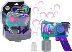 Pistola morada para hacer burbujas con luces
