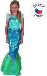 Disfraz de carnaval de Sirena para niñas, 120 - 130 cm