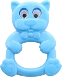 Sonajero gatito con ojos móviles 11 cm