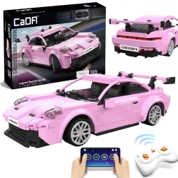Set de construcción CaDA coche deportivo de carreras RC rosa 280 piezas Modo Dual