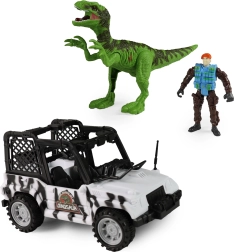 Auto Dino Park con dinosaurio con sonido y luz