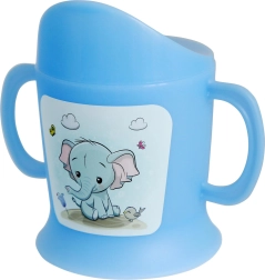 Taza infantil con boquilla 150 ml SLŮNĚ, plástico, surtido de colores